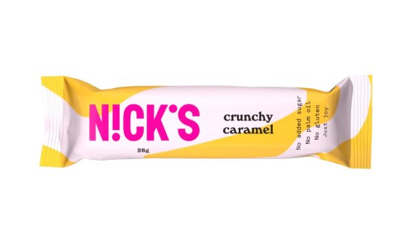Nick's Crunchy Caramel gluténmentes, cukormentes mandulagrillázs tejcsokoládéval leöntve